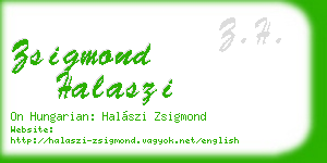 zsigmond halaszi business card
